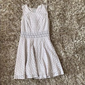 light purple/beige/gray lace dress